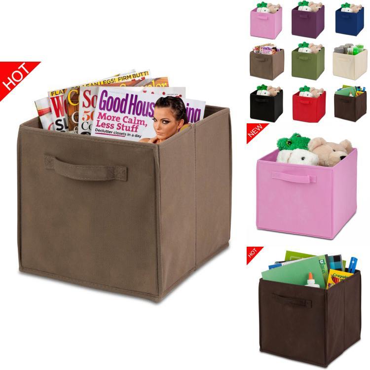Modern Foldable Fabric Storage Box For Bedroom With 21l Capacity For Clothes Toys
