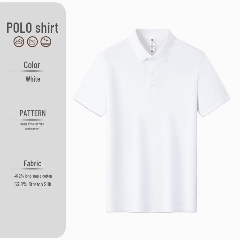 Custom Plus Size Cotton Polo Shirt with Logo Printing - Short Sleeve Lapel Design for Workwear