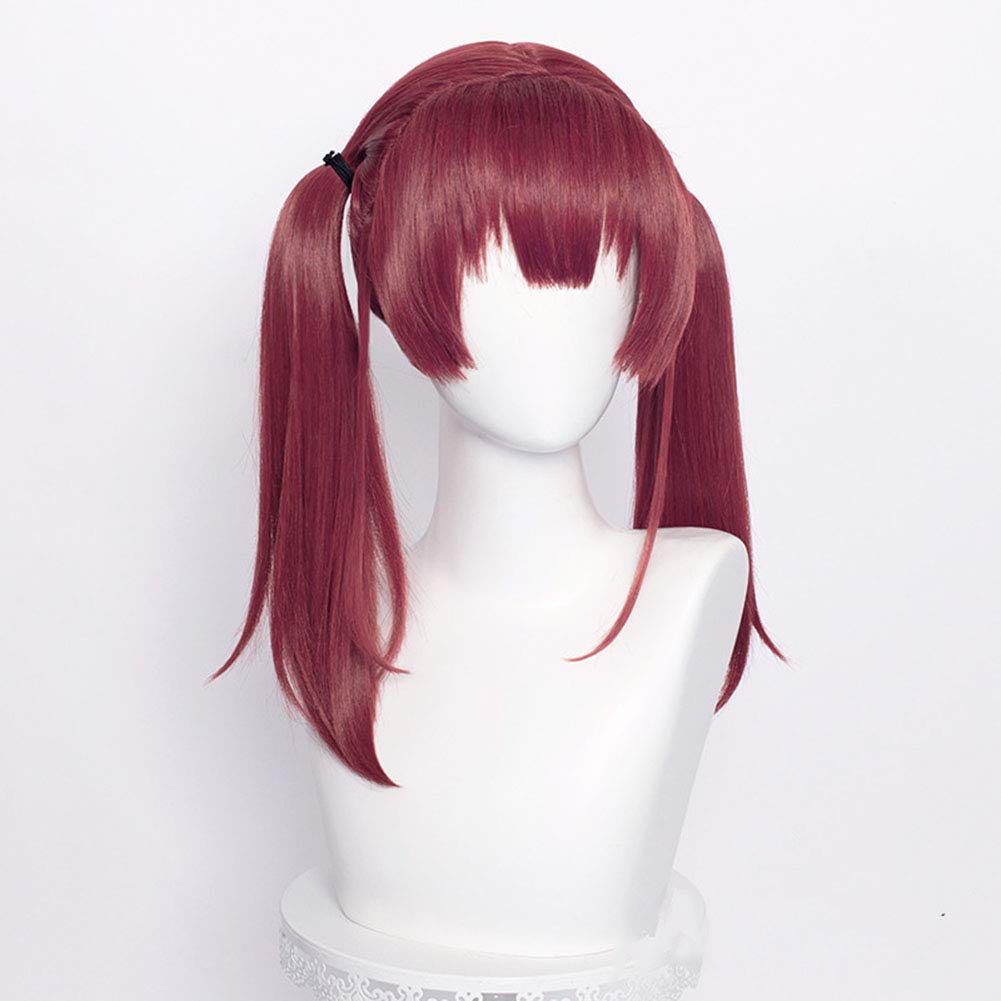 Houshou Marine Wine Red Cosplay Wig with Net