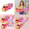 Childrens Multifuntional Inertia Princess Car Toy With Foldable Track For Handeye Coordination