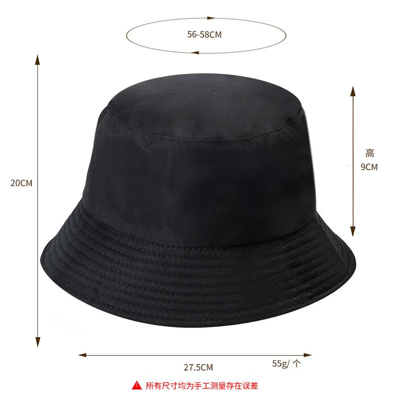 Direct outdoor light plate basin hat big head circumference bucket hat adult sunshade sunscreen hat embroidery