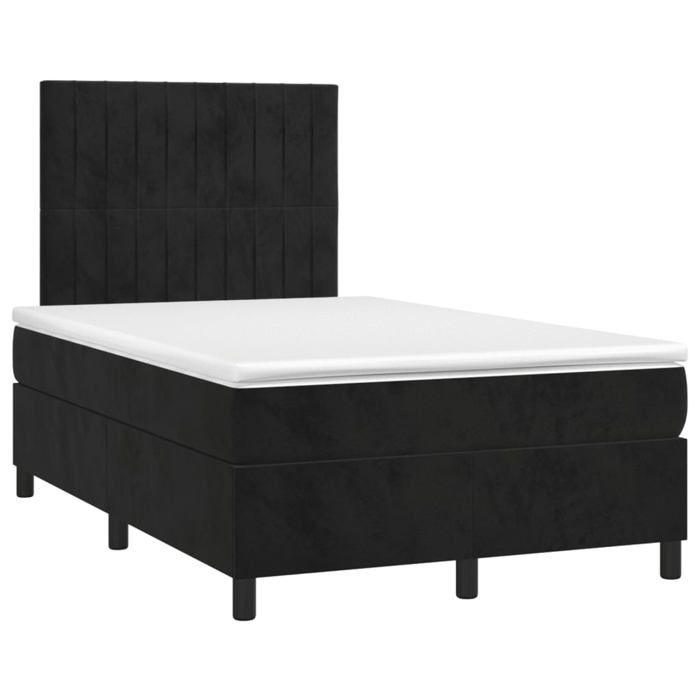 VidaXL Sommier à Lattes de Lit avec Matelas LED, Lit Rembourré, Lit Double, Lit Adulte de Chambre à Coucher Intérieur, 3136235