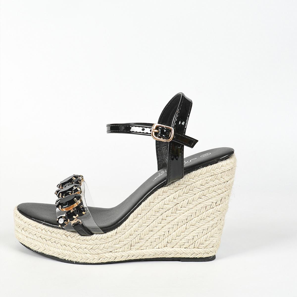 Женские босоножки на покатом каблуке — фото 5