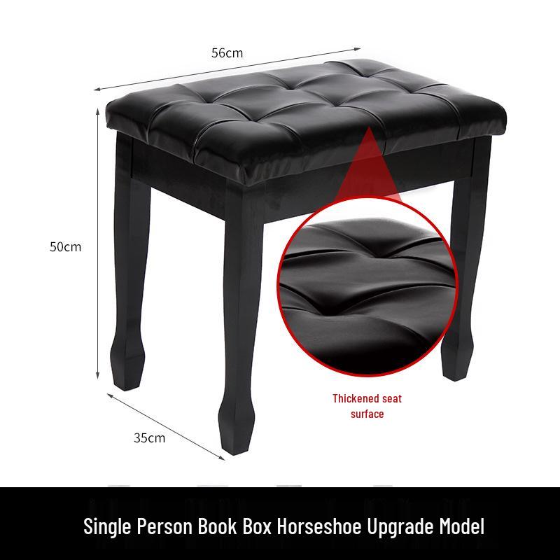 Solid Wood Adjustable Piano & Guitar Stool for One or Two People