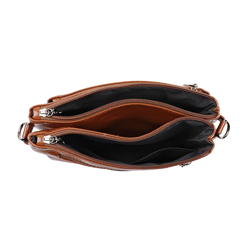 Messenger Bag Middle-aged Mother Bag Soft Leather Women's Bag Shoulder Bag