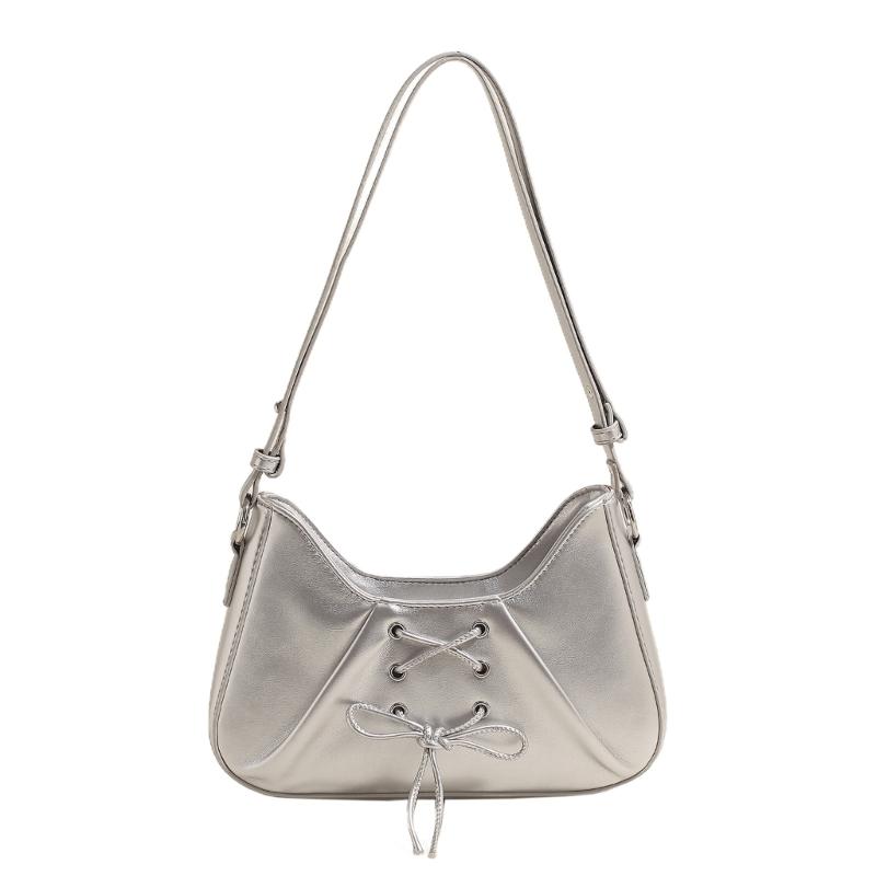 Damen PU Leder Schultertasche Mode Achseltasche Elegante Handtasche Plissierte Unterarmtasche Shopping Dating Tasche Knödel Tasche