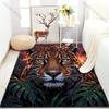 Multiple sizes Jaguar tropical forest Carpet for Living Room Bedroom Sofa Home Decor Rus Non-slip Floor Mat Luxury Gift