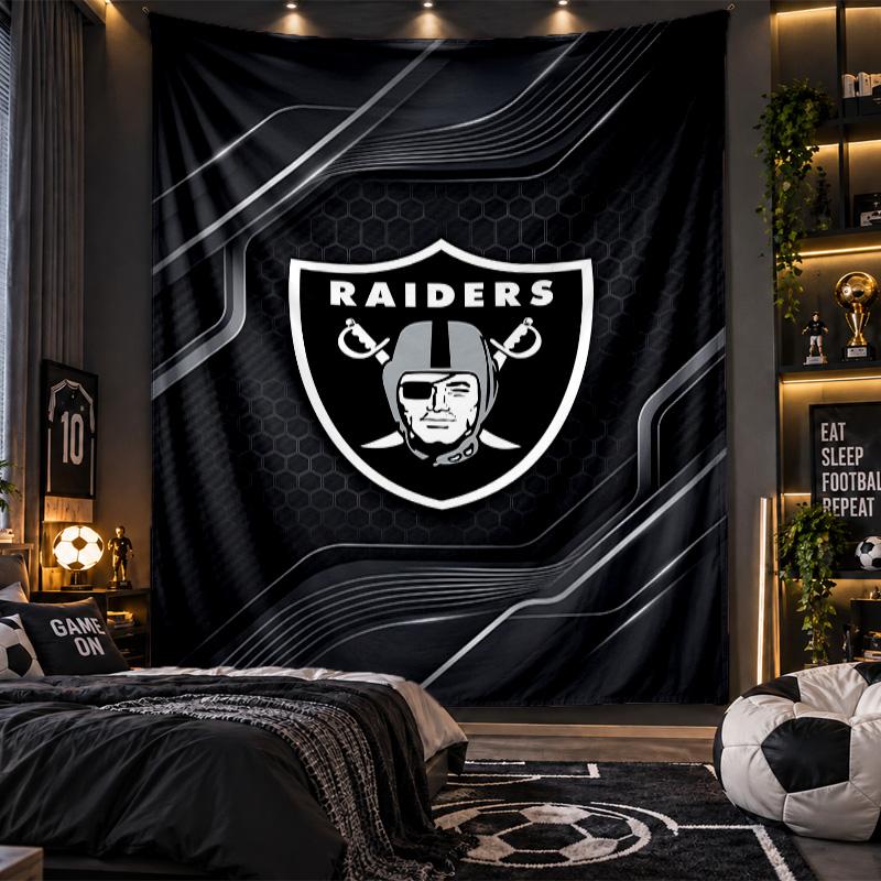 Wandbehang Tapisserie Las Vegas Raiders Drucktuch für Wohnzimmer Schlafzimmer Heimdekoration