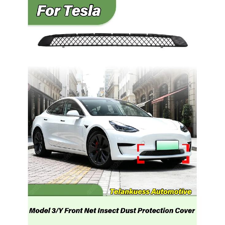 For Tesla Model 3 Model Y Automobile Honeycomb Style Front Bumper Air Intake Grille Sports Racing Radiator Protective Cover