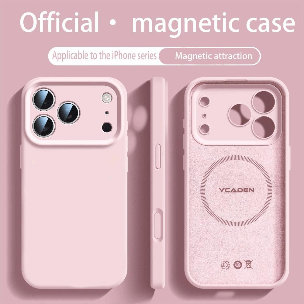 Original Liquid Silicone For Magsafe Case For iPhone 17 15 12 16 14 13 Pro Max 16 Plus 17Pro Air Magnetic Soft Cover Accessories