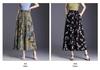 Gonna pantalone floreale in stile acquerello per la Primavera/Estate 2026 in tessuto di seta ghiacciata: Pantaloni Casual Svasati