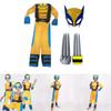 Comfortable Cotton Wolverine Costume Full Bodysuit For Halloween And Children's Day Celebrations