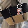 1 Pair Stylish Acrylic Magnetic Heart Pendant Keychain Couple Accessories Lightweight Keyring Valentines Day Gift