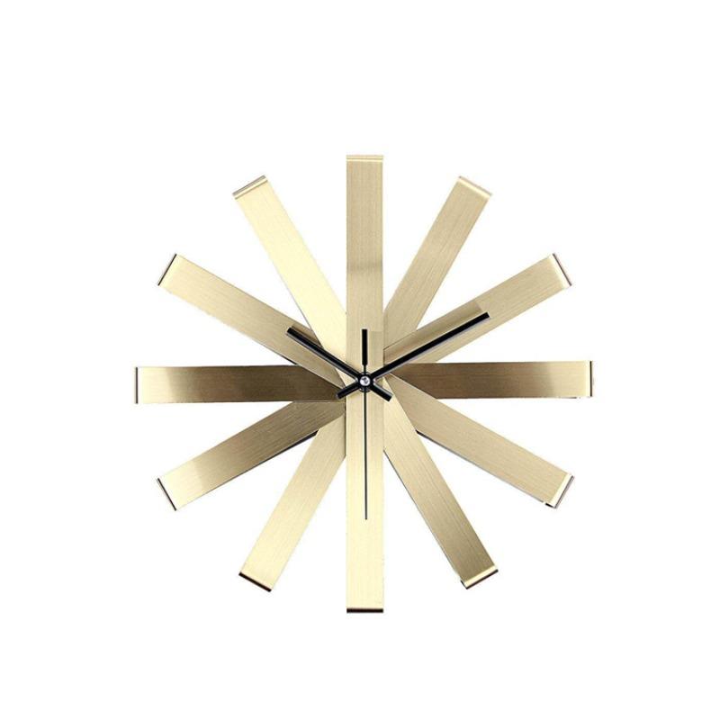 

Stainless Steel Wall Clock Geometric Minimalist Wall Clock Creative Interesting Household Hanging Clocks Decoration Accessories золотой
