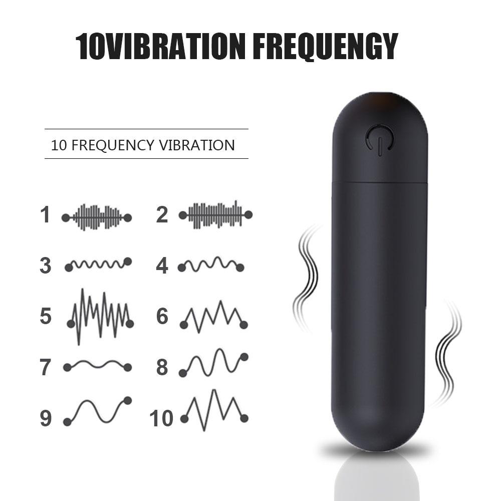 10-Mode Waterproof Mini Bullet Vibrator & Anal Massager