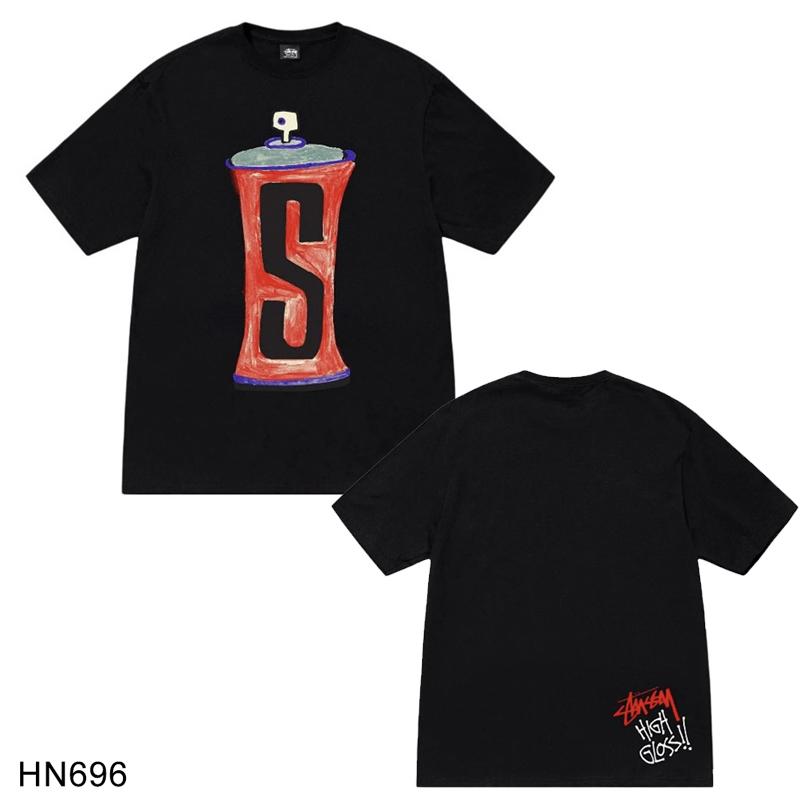 Stussy 2025 Sommer Neues Hochwertiges Rundhals-T-Shirt aus Baumwolle für Männer und Frauen Klassisches Logo mit neuem Musterdruck Paar-T-Shirt
