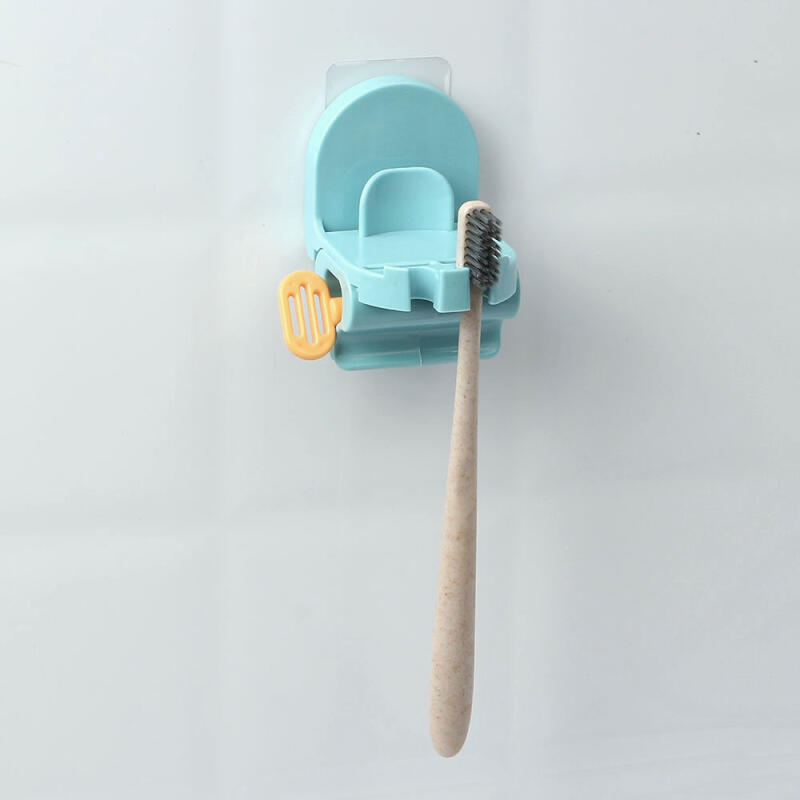 

3-in-1 Attachable Toothbrush Holder Toothpaste Squeezer (Blue)
