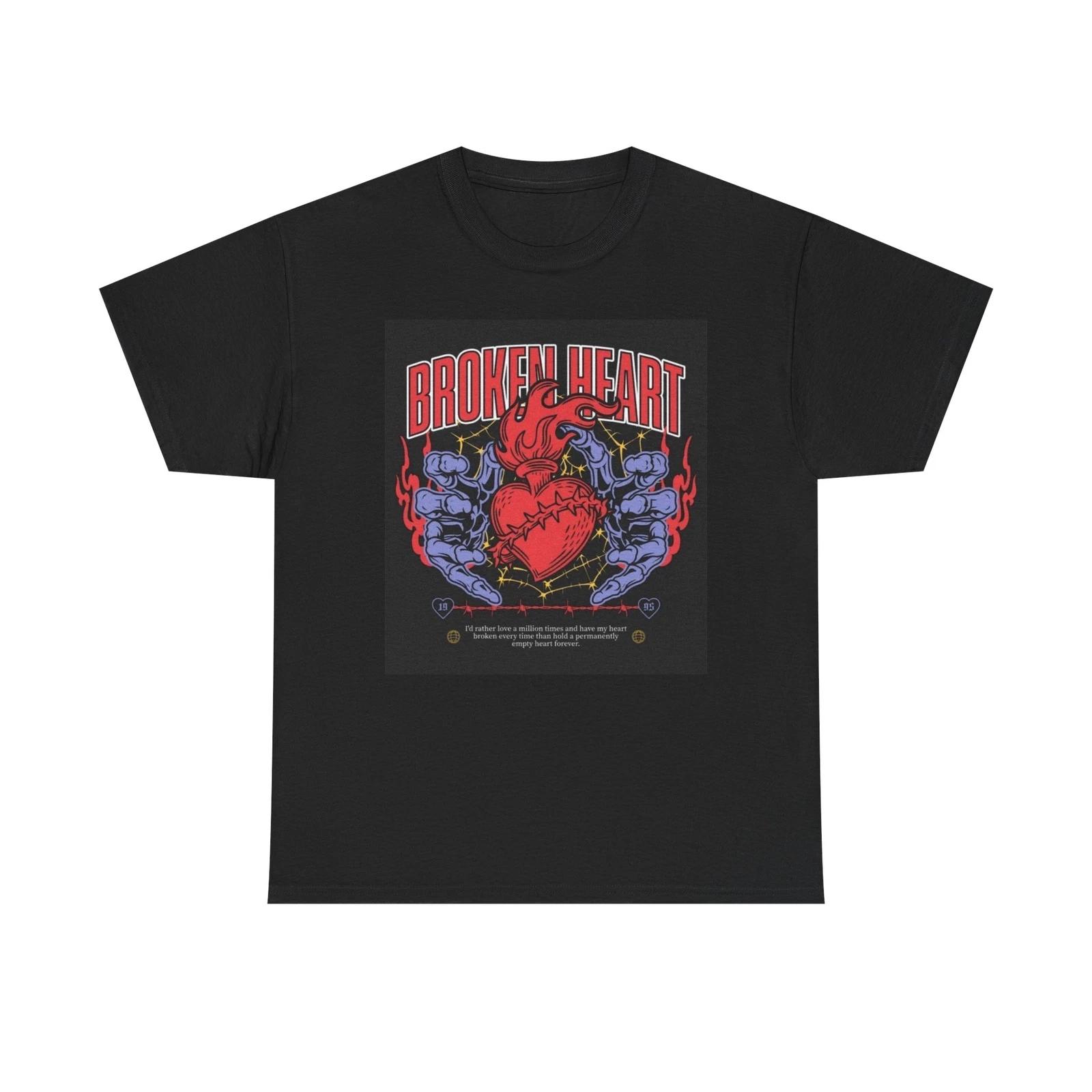 Men s and Women s T-shirts Broken Heart Graphic XXXXL