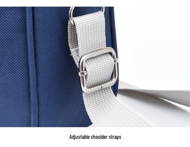 JK Canvas Color Block Shoulder Bag for Female Students - Japanese College Handbag