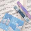 2pcs/pack Magnetic bookmark beautiful scenery clouds simple literary pattern bookmark Reading tool School office supplies