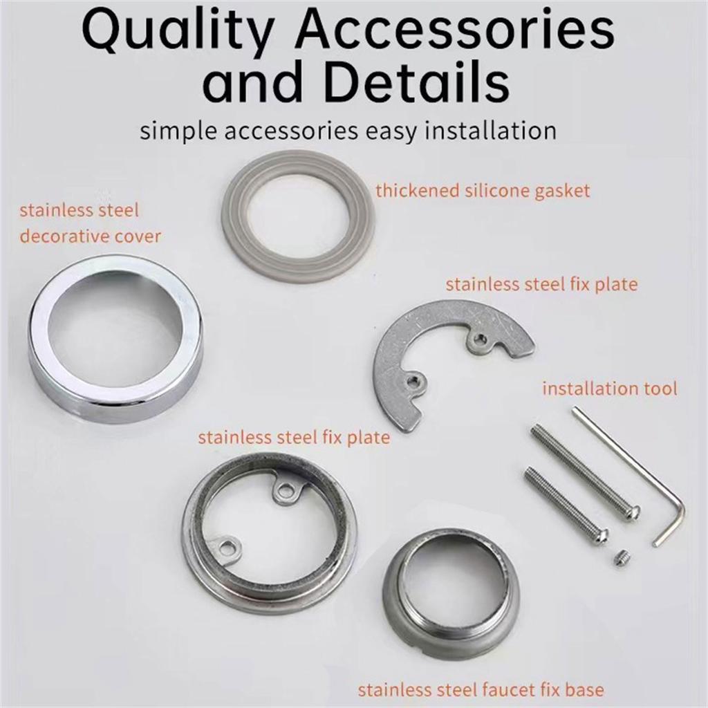 Time Saving Stainless Steel Faucet Mount Hassle Frees Faucet Foundation Quick Install Faucet Base Simple Installation