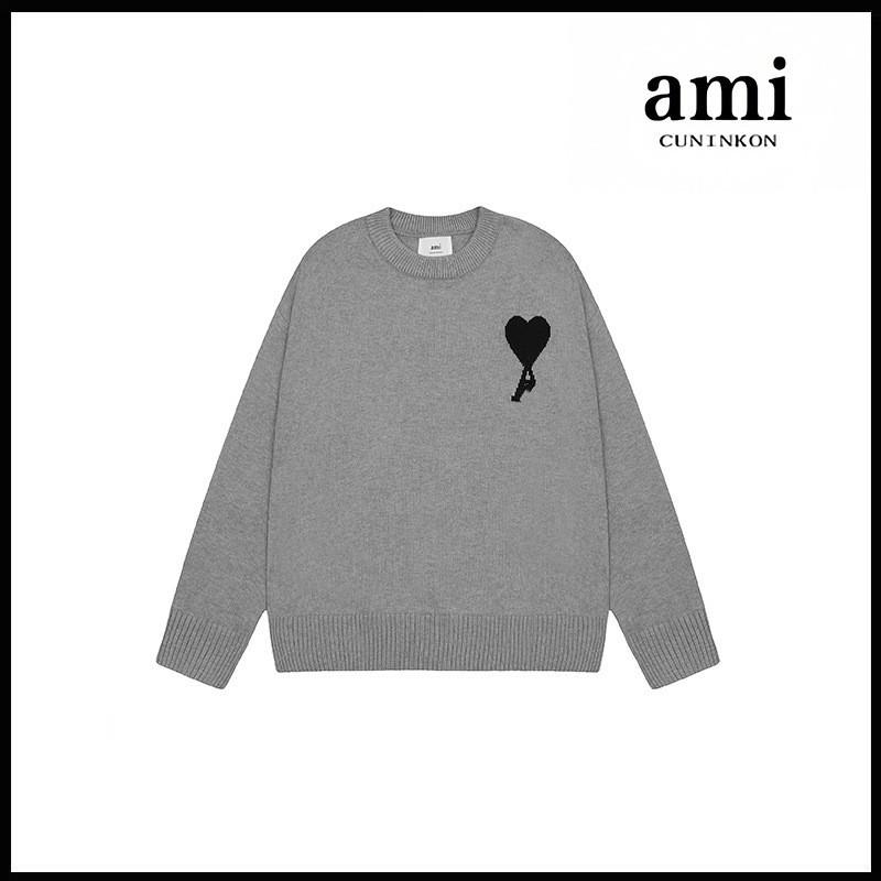 Übergroßer Strickpullover mit Herzjacquard Rundhalsausschnitt Lockerer Schnitt Unisex Lässiger Pullover