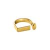 S925 Silver Geometric Open Rectangle Ring for Women - Japanese & Korean-Inspired Minimalist Design
