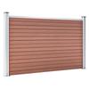 Clôture de jardin - VIDAXL - WPC - 353x106 cm - Marron - Résistante à la pourriture