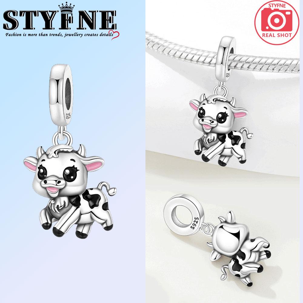 Copper Cute Lamb Cow Bear Mouse Fox Koala Charms Beads Pendant For Original Bracelet Woman Girl Jewelry