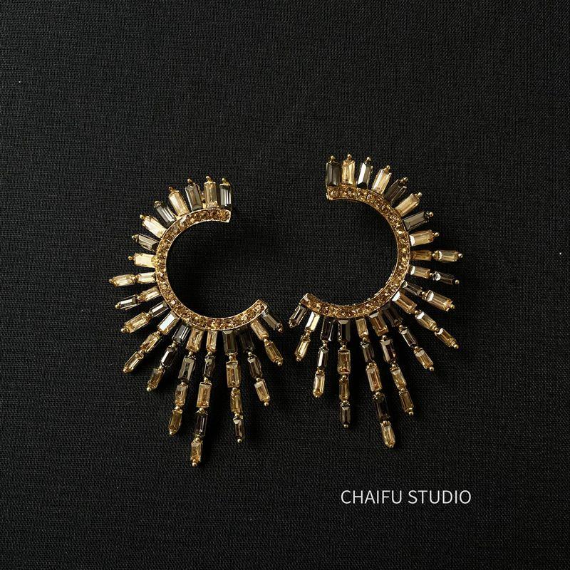 

Micro-Inlaid E308 Grocery Store Fashion Wind Elegant Zircon B a pair