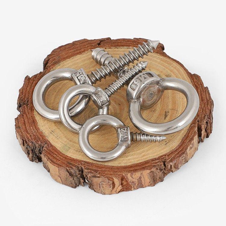304 Stainless Steel Self-Tapping Eye Bolt with Ring Screw Hook