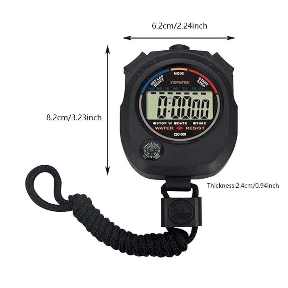 Large Display Sport Stopwatch LCD Chronograph Timer Electronic Digital Stopwatch  Track Field