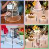 Round Cake Stand Transparent Shape Acrylic Birthday Cupcake Dessert Stand Holder Cake Makaron Display Rack Party Supplies