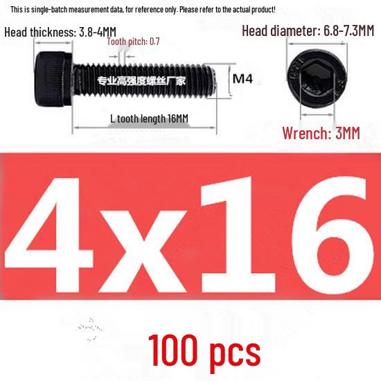 High-Strength Grade 12.9 Internal Hex Head Screws M1.4-M20