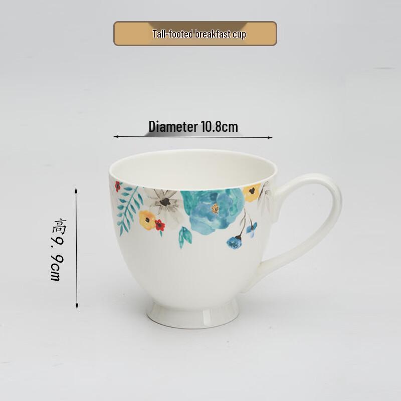 Набор из маленьких пиал и чашек для завтрака abay из костяного фарфора с двумя ручками