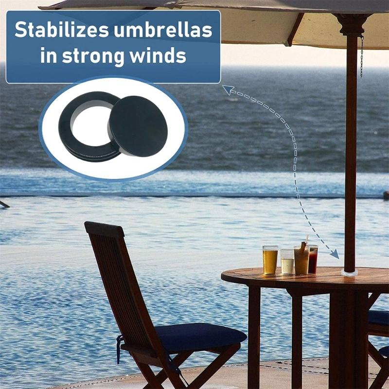 Pierścienie i nasadki do otworu w parasolu stołowym, zamienne silikonowe osłony i zatyczki do otworu w parasolu, do stołu ogrodowego, tarasowego