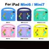 For Apple iPad mini 6 7 2021 2024 A17 Pro A2567 A2568 A2993 A2995 A2996 Case Kids Safe Cartoon Letter Portable EVA Foam Shockproof Stand Tablet Cover