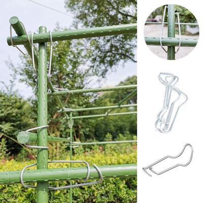 50 Stück Pflanzenspalier-Anschlussschnallen aus Stahl, Anschlussschnallen für Bambusstangen, Gartenstangen, Verbindungsstücke, Montage