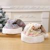 Star Christmas Hat Gold Stamping Soft Plush Red Eve New Year Gift Child Kid Adult Christmas Ornaments Party Outfit Xmas 2026