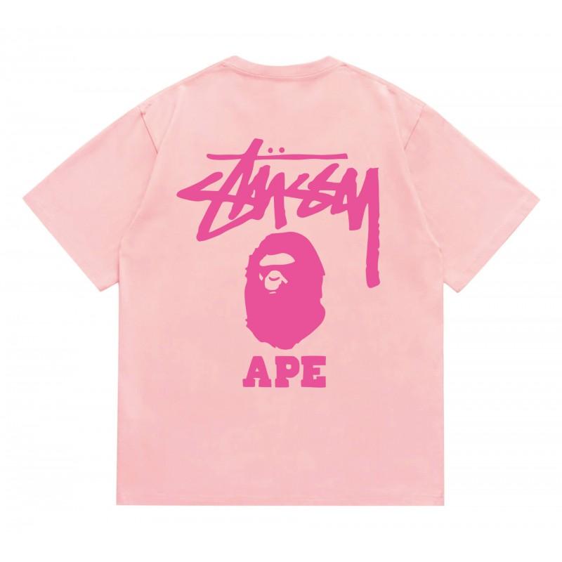 Tricou Bumbac Classic cu Imprimeu Ape Lightning Unisex Mânecă Scurtă Croială Largă Îmbrăcăminte Casual