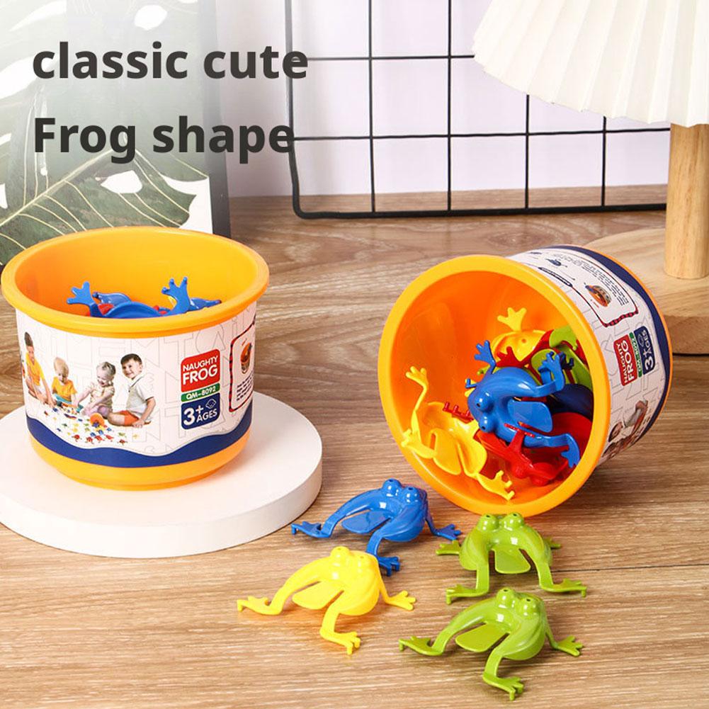 1-12Pcs Jumping Frog Bounce Fidget Toys For Kids Novelty Assorted Stress Reliever Toys For Children Birthday Gift Party Favor