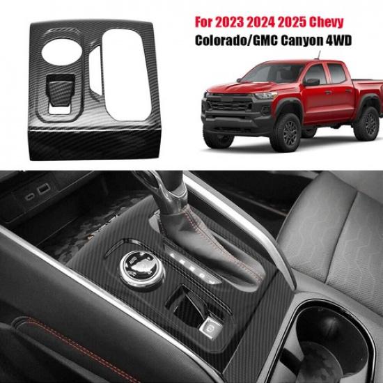 For -2025 Chevy Colorado Carbon Fiber Center Console Gear Shift Panel Cover