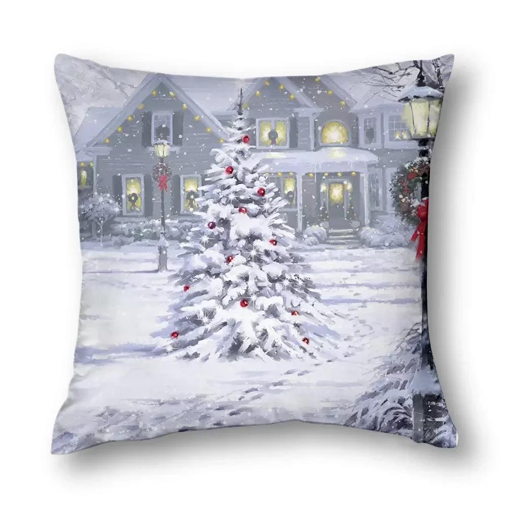 

Christmas Decoration Cushion Cover - Upgrade Your Home Decor With Festive Spirit Living Room Decor ,(2) 66x66cm
