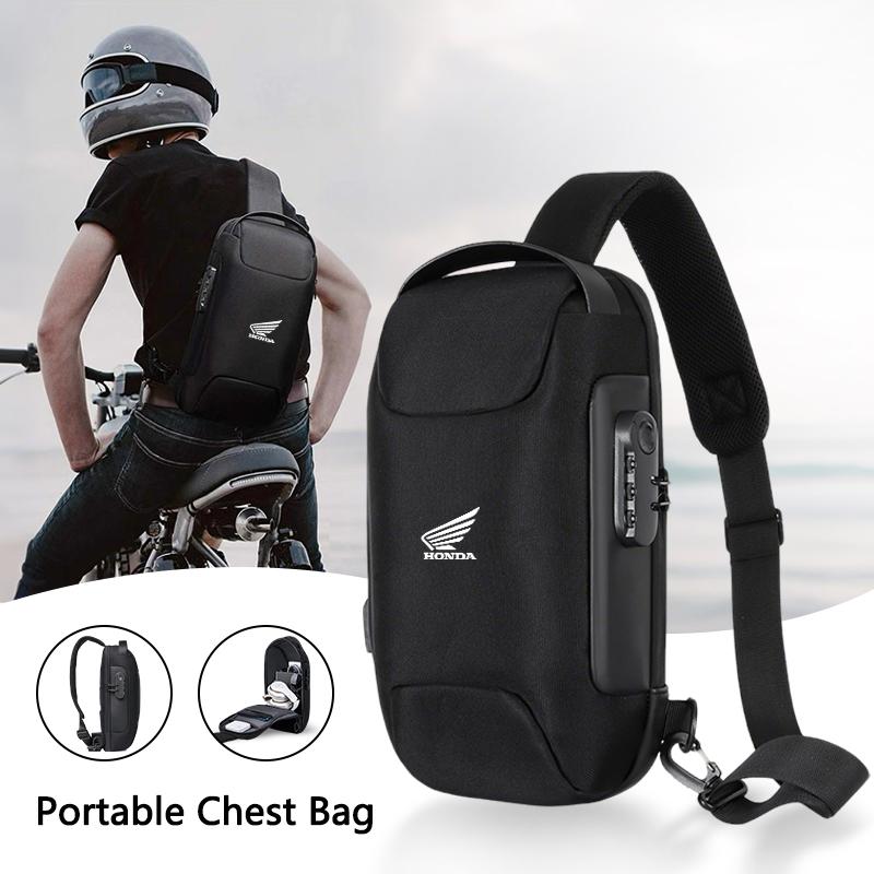 Waterproof USB Oxford Bag Short Messenger Chest Car Key Bag For Honda CBR 125R 954 600 650F 650R 1100XX 1000F CBR 600RR 1000RR