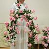 New Plastic Silk Artificial Rose Vine 8 Colors 1.7m 21 Heads Wall Decor Rattan Fake Plants Leaves Home Decoration