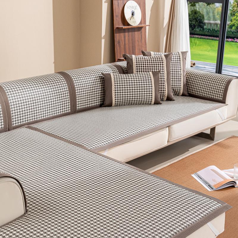 Cold Rattan Cushion Sofa Cushion In Summer  New Non-Slip Thickened Sofa Mat Sofa Cushion Cover Cross-Border