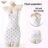 Floral Color Block Lace Low-Cut Sexy Nightgown - Slim-Fit Suspender Skirt