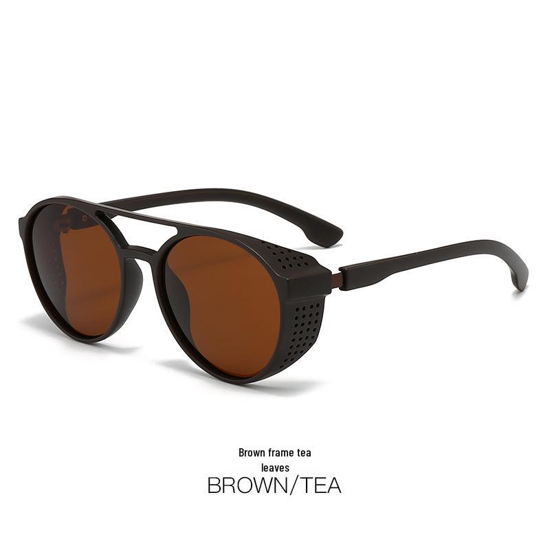 

Punk Style Polarized Double Bridge Round Retro Sunglasses 56-18-138