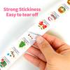 500/Pack Christmas Themed Stickers Roll Eight Designs including Christmas Trees And Snowmen Cartoon Sealing Decorative Stickers