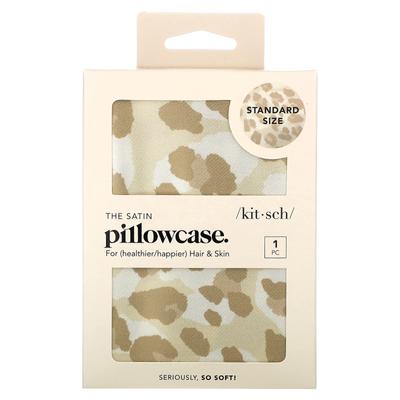 Satin Pillowcase, Standard Size, Leopard, 1 Pillowcase